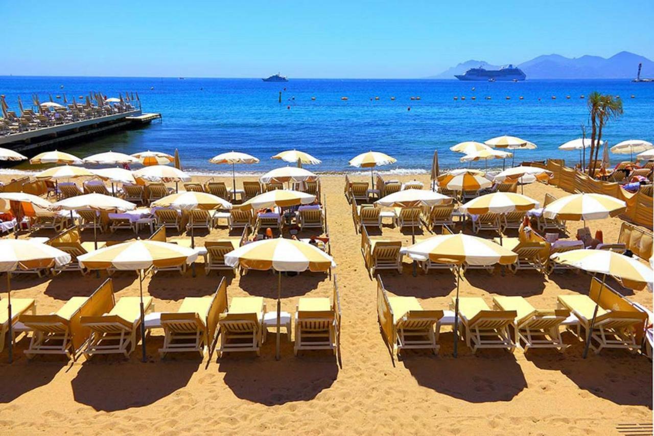Zen Beach Cannes Sea View Apartment Beach In Front X2 Pools-Ac-Clim-Wifi-Free Parking Inside Exterior foto